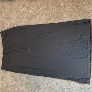 Fleece lined midi skirt